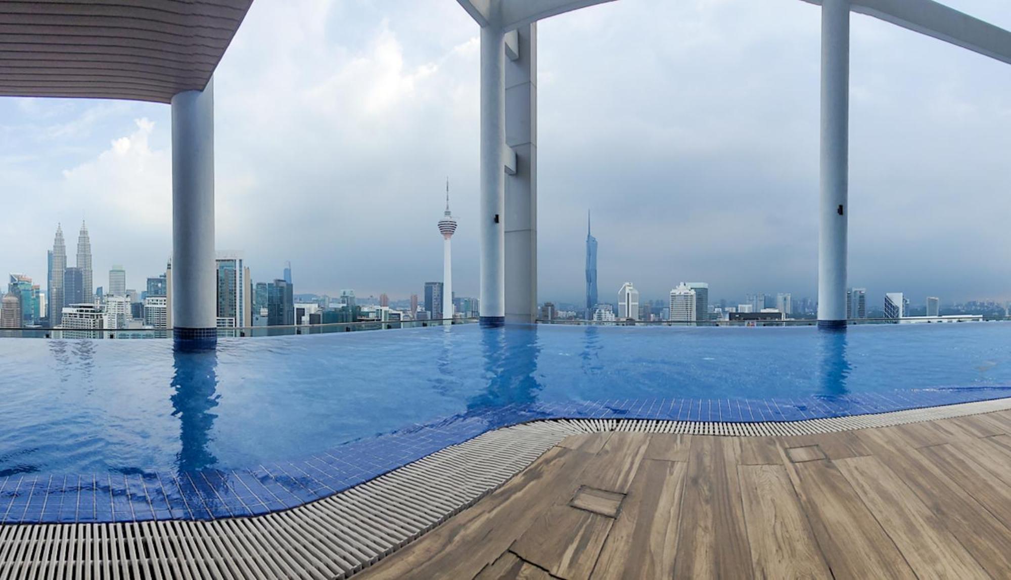 Apartament C14B Modern Infinity Pool Klcc Balcony View Kuala Lumpur Zewnętrze zdjęcie